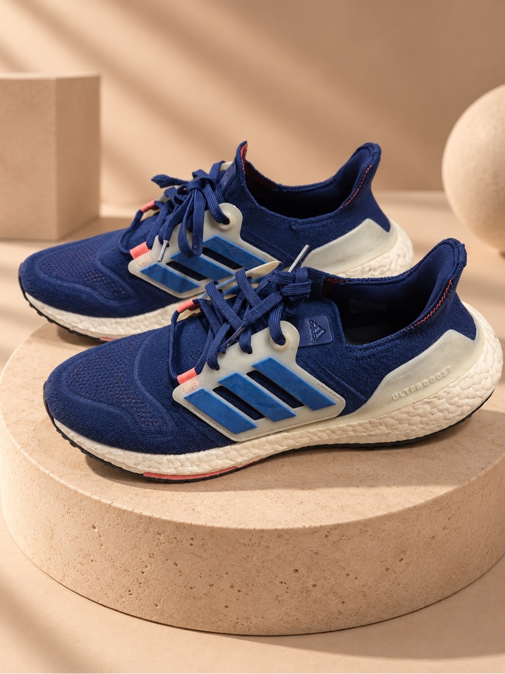 Adidas Ultraboost Navy Blue Running Shoes Size 8.5